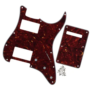 Rdeča želvovine 4Ply HH Kitara Pickguard 11 Lukenj & Nazaj Ploščo Tremolo Pomlad Cover & Vijaki za FD ST Strat Kitaro