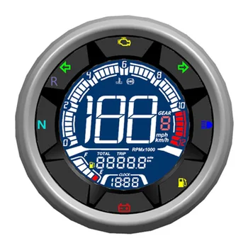 Brezplačna Dostava Spremenjen LCD Instrument Števec Hitrosti Olje Pasu Nosilec 1-6 Prestavi Ultra Clear VA Prave Barve, Temperatura Vode ABS