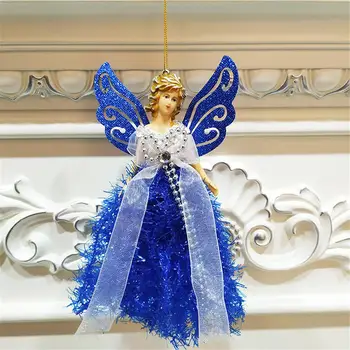 Mini Angel Božično Drevo Obesek S Srebrno Krila Za Božični Okraski Božič Srčkan Lutka Stranka Dekoracijo Otroci Darilo