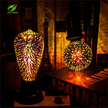 Led Žarnica 3D Dekoracija Žarnice Ognjemet Steklenico Srce E27 Praznik Luči Novost Božič Lučka Božič ustvarjalni luči