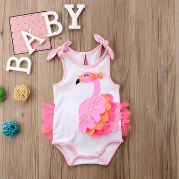 Srčkan Baby igralne obleke Novorojenčka Otroci Baby Dekle 3D Živali Romper Dojenčka Cvet Jumpsuit Obleke Baby Girl Obleke Poletje