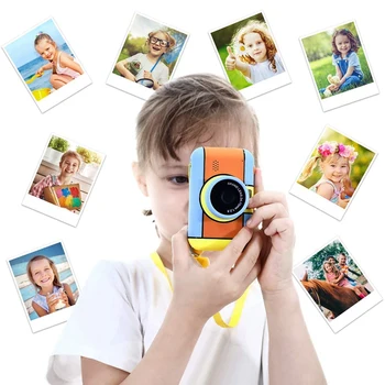Otroci Fotoaparat, ponovno Polnjenje Otrok Digitalni Fotoaparat z 32 G Pomnilniško Kartico 16MP 1080P HD Shockproof Digitalna Video Kamera Igrača