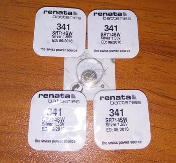 5Pcs Renata 1.55 V Gledam Baterije 341 SR714SW Srebro Oksidne Swiss Made E341 S36 RW322