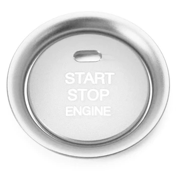 2Pc Nastavite Srebrno Aluminijasto Motorja brez ključa Potisnite Gumb Start & Okoliških Okrasni Prstan za Mazda 3 6 CX-3 CX-5 CX-9 MX-5 W