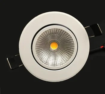 Zatemniti Led downlight svetlobe COB Strop Spot Luči 3w 5w 7w 12w 85-265V vgradne stropne Luči Razsvetljave v Zaprtih prostorih