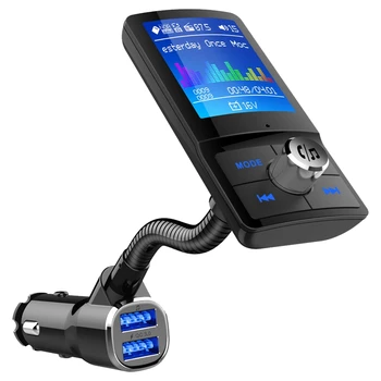 Barva Sn FM Oddajnik Avto MP3 Brezžična tehnologija Bluetooth Prostoročni Komplet o AUX Modulator z QC3.0 Dvojno USB Polnjenje