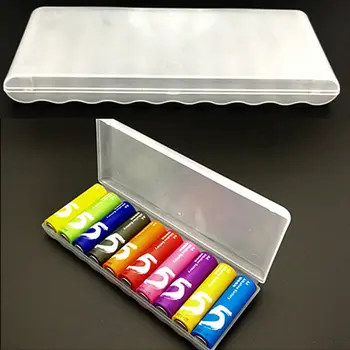 Plastični Primeru Imetnik Škatla za Shranjevanje Kritje za 10pcs AA Baterije Polje Posodo Vrečko Primeru Organizator Polje Primeru