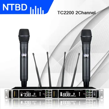 NTBD Stopnji Uspešnosti Rap Doma KTV Res Raznolikosti TC2200 Profesionalni Brezžični Mikrofon Velik Zaslon na Dolge Razdalje Sprejem