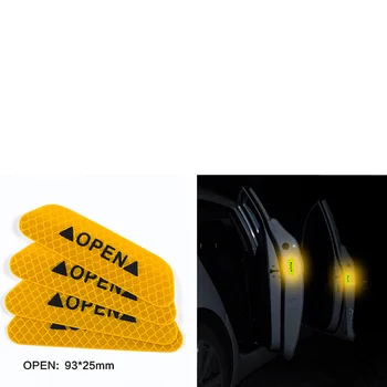 4pcs vrata Avtomobila varnost proti trčenju opozorilo odsevne nalepke ODPRITE nalepke Za Subaru Gozdar Outback Legacy Impreza