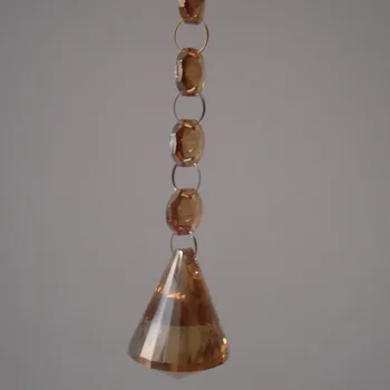 5 metrov 14 mm Octagonal s 30mm kristalno diamond žogo pedant Stekla Kristalno Garland Sklop, kristalno garland