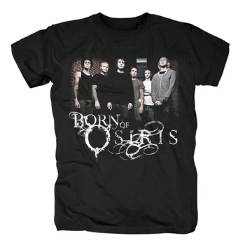 Bloodhoof born of osiris death metal deathcore progressive metal črno bombažno majico, Azijske Velikost