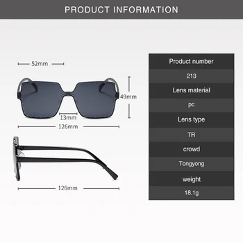 2020 blagovno Znamko Design Ženski Gradient Očala Nov Modni Retro Velikih Kvadratnih sončna Očala Ženske Očala Moških Prevelik sončna Očala UV400