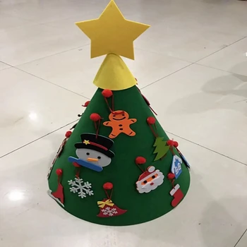 ABFU-Ustvarjalne DIY Čutiti Božično Drevo Obesek Božič Otroci Igrače Božično Drevo Viseči Okras Božiček Bell Dekor Božič Otroke