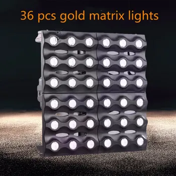 Razsvetljavo 36 zlato matrika luči kažejo luči barvita flash vrstici poroko obraz svetlobe par luči