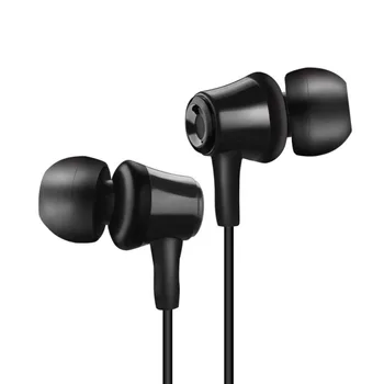 S8 V uho žične Slušalke Čepkov 3,5 mm Slušalke z V Vrstico Mikrofona - Črna