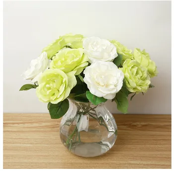Visoka Kakovost Rose Evropske 1pcs Umetno Cvetje Pomladi Beli Peony Lažno Poroko Doma Stranka Dekoracijo valentinov cvet