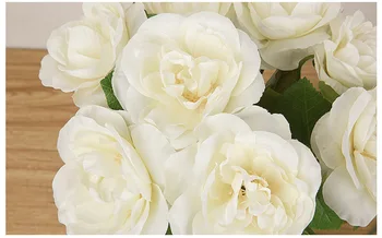 Visoka Kakovost Rose Evropske 1pcs Umetno Cvetje Pomladi Beli Peony Lažno Poroko Doma Stranka Dekoracijo valentinov cvet