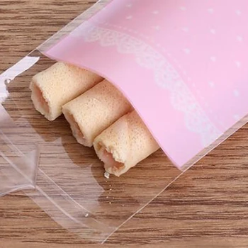 100 kozarcev/veliko Mini Plastični Piškotek Embalaža 6x18cm Cupcake Ovoj Vrečke Opp Samolepilni Torbe Darilni Vrečki Candy Bag Šminka Paket