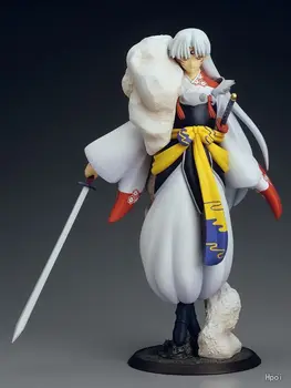23 cm 1/8 Anime PVC Inuyasha Akcijska Figura, Inuyasha Sesshoumaru Pes Demon Tessaiga Tenseiga Meč Zbirka Model Igrače Darila