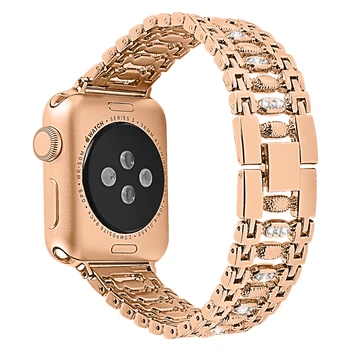 Za Apple Watch Band Serije SE/6/5/4/3/2 Candy Obliko Diamanta Kovinski Trak za iWatch 44 mm 40 mm 42mm 38 mm ženska Modna Zapestnica