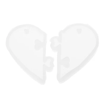 2Pcs Srce ključavnice za ljubitelje Obesek Tekoče Silikonsko Plesni DIY Epoksi Smolo, Plesni, Nakit, Orodja