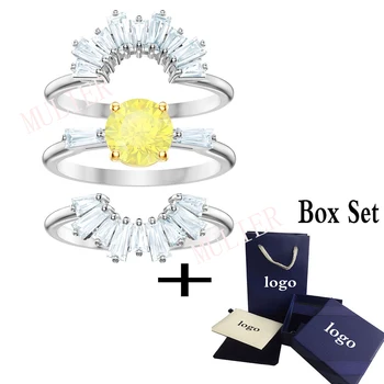 2020 SWA Moda Sonca Prstan Vse-tekmo elegantno tri-v-enem obroč iz primerna za pošiljanje punco romantičen nakit prstan