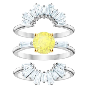 2020 SWA Moda Sonca Prstan Vse-tekmo elegantno tri-v-enem obroč iz primerna za pošiljanje punco romantičen nakit prstan