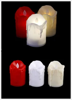 LED Sveča Multicolor Lučka za Simulacijo Barva Plamena Utripa Čaj Luči Doma, Poroka, Rojstni dan Dekoracijo Baterije, Vključene