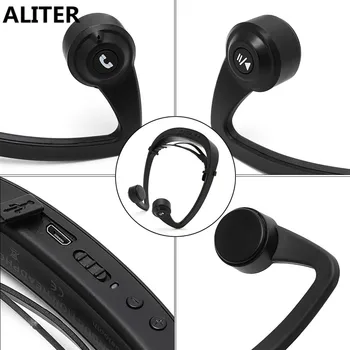 ALITER Black Prevajanje Slušalke Odprte Ear Brezžični Kosti Bluetooth Slušalke w Mic