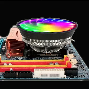 RGB Svetlobne Nizka raven Hrupa CPU Hladilnik Doma Radiator Pribor, Namizni Računalnik Stabilno Hladilni Ventilator Zraka Heatsink Urad Za Intel