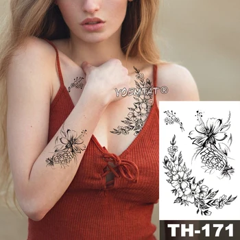 Nepremočljiva Začasni Tattoo Nalepke Modra Mačka Rose Vzorec Tattoo Vodo Prenos Teacup Body Art Ponaredek Roko Tatoo Za Ženske