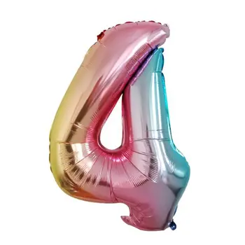 32inch Mavrična Mavrične Barve Številko Folija Baloni za Rojstni dan svate, Dekoracijo Digitalni Balon Število Zraka Ballon Globos