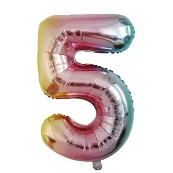 32inch Mavrična Mavrične Barve Številko Folija Baloni za Rojstni dan svate, Dekoracijo Digitalni Balon Število Zraka Ballon Globos