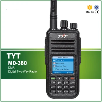 Najboljše Cene TDMA Vocoder VHF Digital Walkie Talkie TYT MD-380 2000MAH Baterija, USB Kabel, Programska oprema