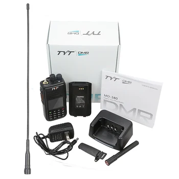 Najboljše Cene TDMA Vocoder VHF Digital Walkie Talkie TYT MD-380 2000MAH Baterija, USB Kabel, Programska oprema