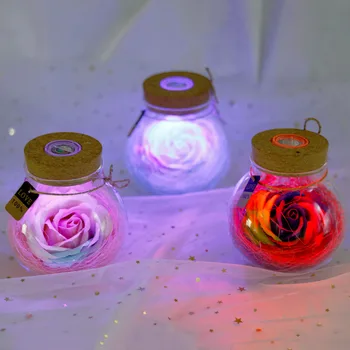 Lepota In Zver LED Rose Cvet Svetlobo Črno Osnovo Steklena Kupola Najboljše Za materinski Dan, valentinovo Darilo