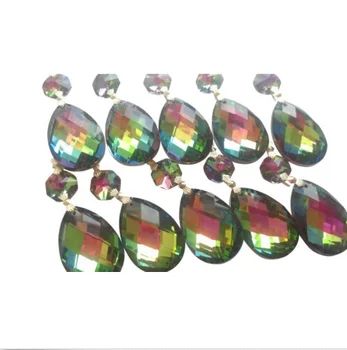 24 pc Vitrail Mavrica Diamond Cut 38 mm Solze Lestenec Kristali