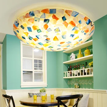 Sredozemsko Morje lučka lupini razsvetljavo Evropski stil dnevna soba, vrt slog LED spalnica lučka toplo restavracija svetilke