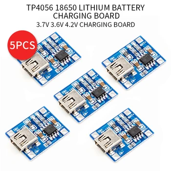 5pcs Mini Micro USB 5V 1A 18650 TP4056 Litijeva Baterija, Polnilnik Modul za Polnjenje plošče Z Zaščito Dual Funkcije