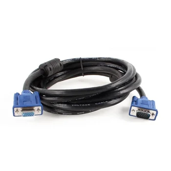 ABKT-3 Meter PC Computer 15Pin VGA Male to Female M/F Cable Adapter Black