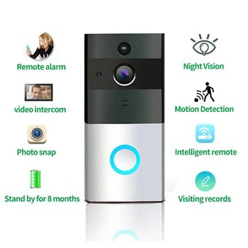 720P IP Kamera Smart WIFI Vrata Zvonec Brezžični Video Vrata Telefon Night vision dvosmerni audio nepremočljiva Home security baby monitor