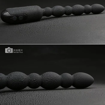 Polnjenje prek kabla USB Dvorišču Potegnite Kroglice Brezžični Vibracije Analni Čep Frekvenčno Pretvorbo Unisex z vibriranjem Butt Plug Massager