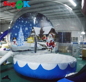 PVC Velikan 3m Napihljivi Sneg Globus v Ozadju Tiskanje Božič Sneg Globus Napihljivi za Prodajo