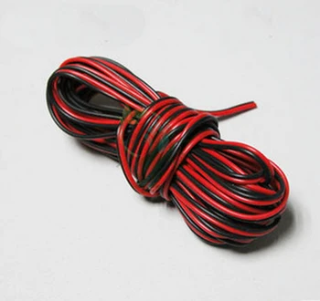 100m 2x22AWG 2Pin PVC Žica Rdeča+Črna Razširitev Razširitev Priključek Kabel Kabel Za 5050 3528 Enotni Barvni LED Trakovi
