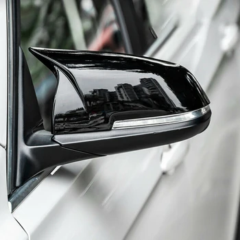 Par Bat Ogledalo Kritje Strani Krilo Vzvratno Ogledalo Primeru Zajema Sijajni Črna za BMW F20 F22 F30 F31 F32 F36 F87 M2 X1 (E84