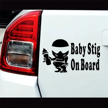 CK20114# baby stig na krovu smešno vinil avto nalepke, odsevni nepremočljiva avto nalepke nalepke za na avto tovornjak odbijača zadnje okno