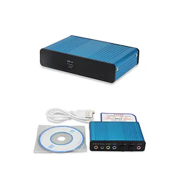 USB 6 Kanala 5.1 / 7.1 Surround Zunanje Zvočne Kartice Prenosni RAČUNALNIK Namizni Tablet Audio Optični Adapter za Kartico