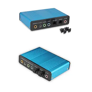USB 6 Kanala 5.1 / 7.1 Surround Zunanje Zvočne Kartice Prenosni RAČUNALNIK Namizni Tablet Audio Optični Adapter za Kartico