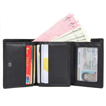 Moda za moške denarnice pravega usnja trifold kartico sim denarnice žepu, torbi za moškega