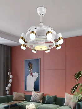 Sodobno minimalistično spalnica fan svetlobe ustvarjalne osebnosti, dnevna soba jedilnica fan LED lestenec študija stropni ventilator svetlobe